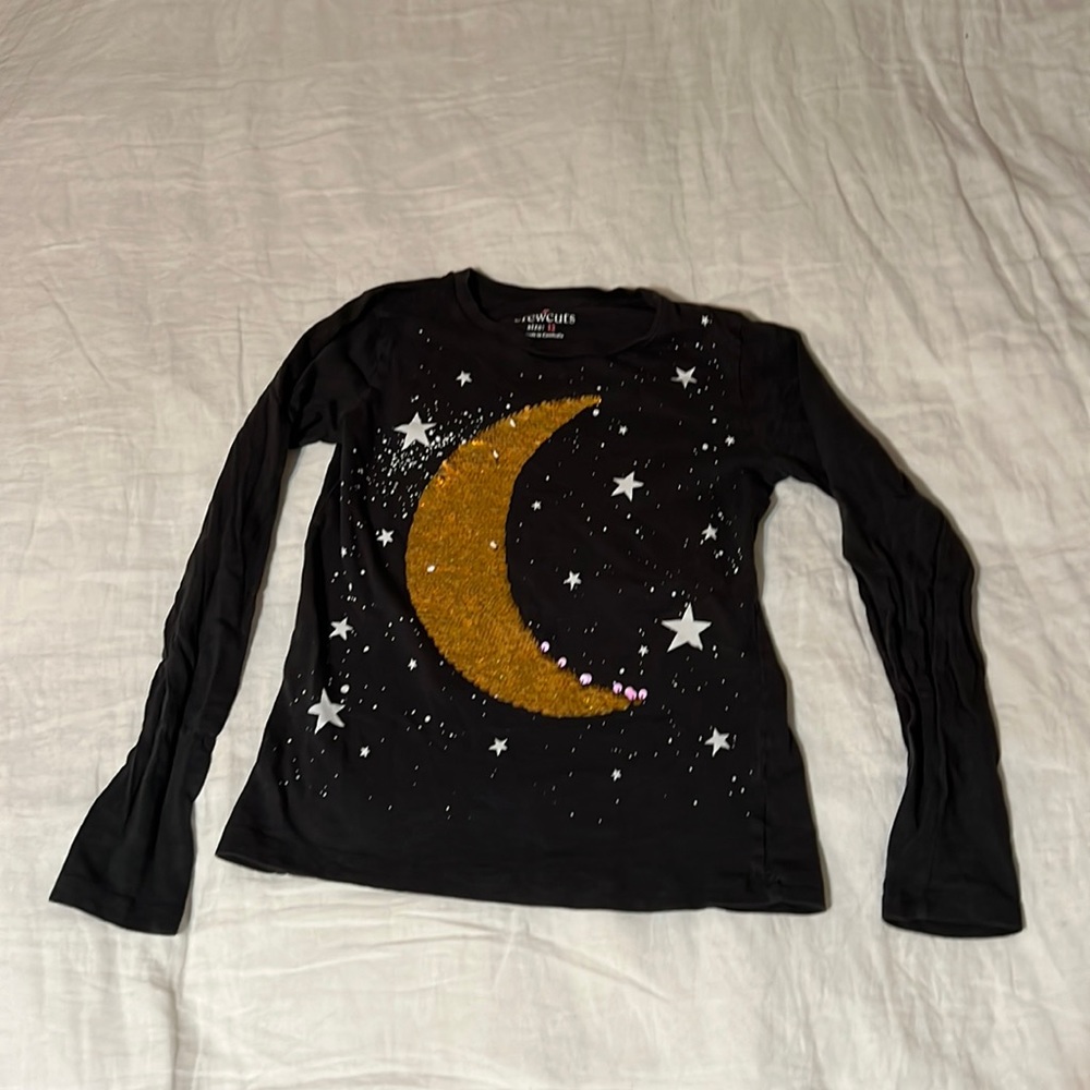 Crewcuts Sequin Moon L/S Tee Sz. 12